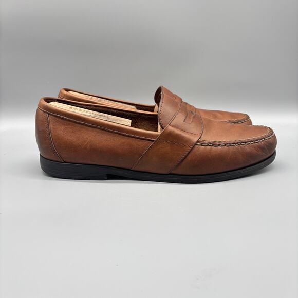 Sperry Shoes Mens 11.5 Brown Leather Penny Loafers Moc Toe Slip On Classic - Picture 1 of 11